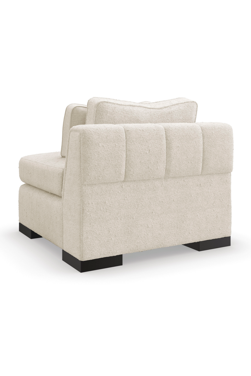 Fauteuil moderne sans accoudoirs crème | Caracole Edge | OROA.fr