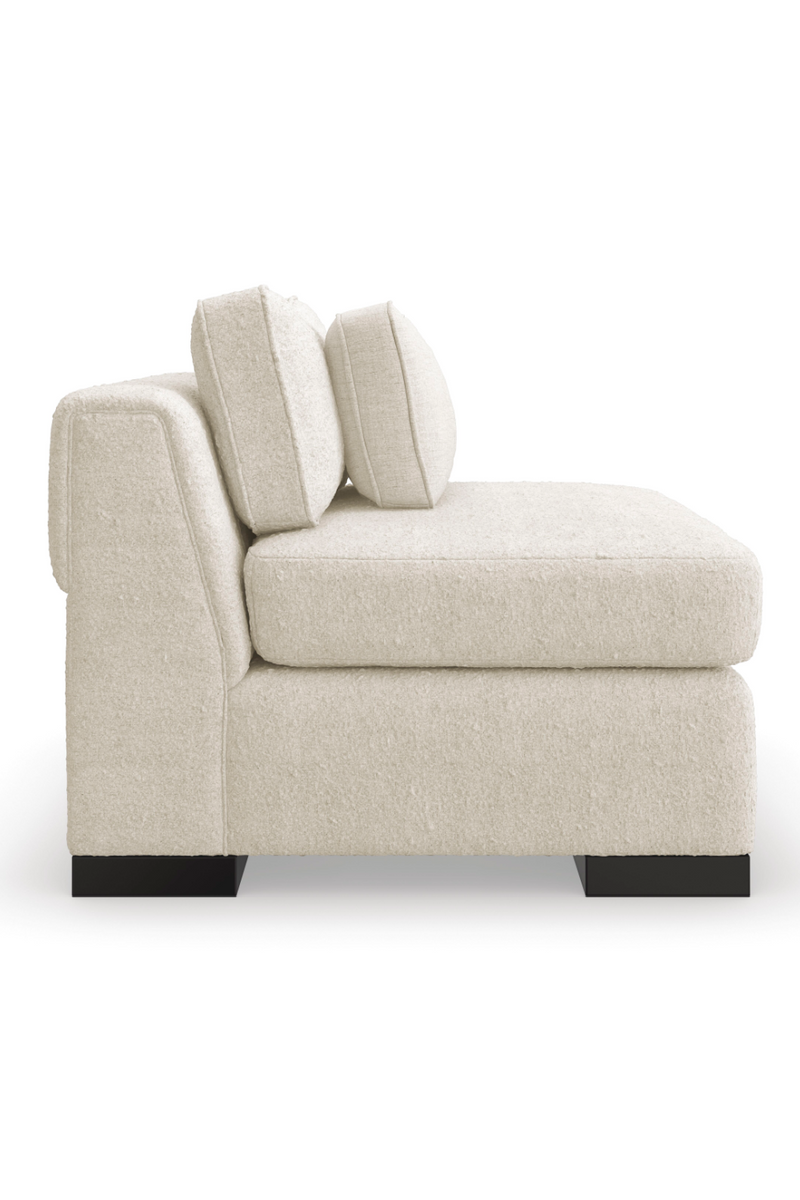 Fauteuil moderne sans accoudoirs crème | Caracole Edge | OROA.fr