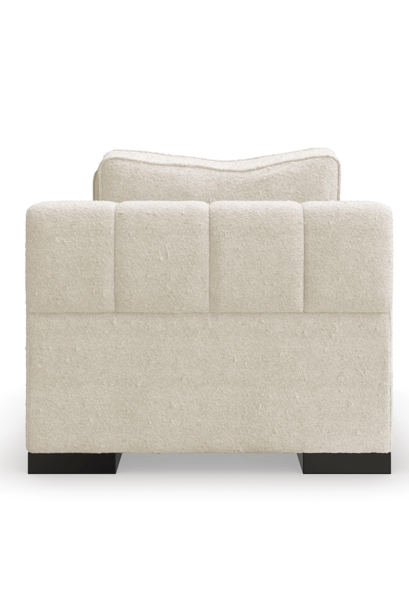 Fauteuil moderne sans accoudoirs crème | Caracole Edge | OROA.fr