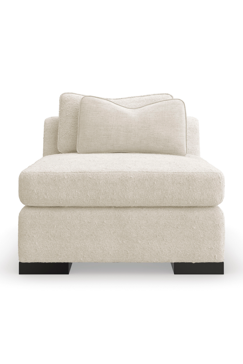 Fauteuil moderne sans accoudoirs crème | Caracole Edge | OROA.fr