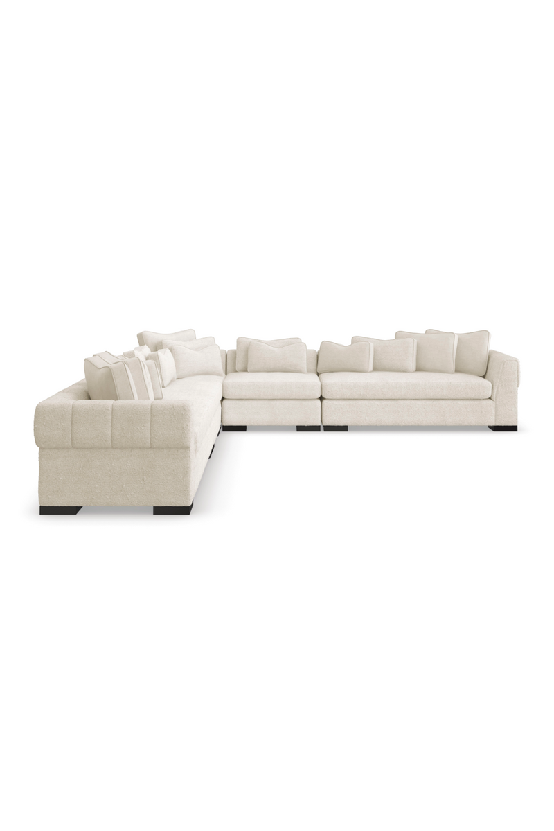Fauteuil moderne sans accoudoirs crème | Caracole Edge