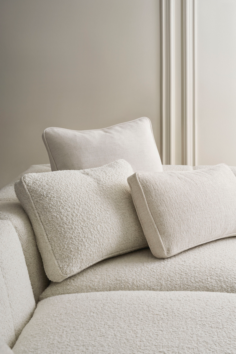 Fauteuil moderne sans accoudoirs crème | Caracole Edge