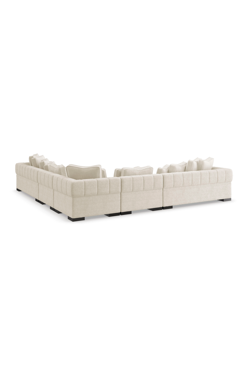 Fauteuil moderne sans accoudoirs crème | Caracole Edge | OROA.fr