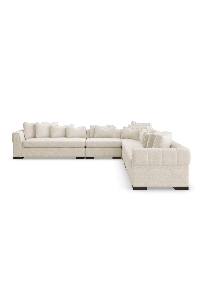 Fauteuil moderne sans accoudoirs crème | Caracole Edge | OROA.fr