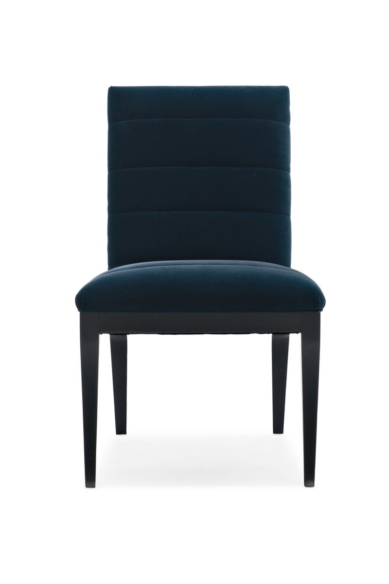 Ensemble de chaises latérales bleu à cannelures (2) | Caracole Edge | OROA.fr