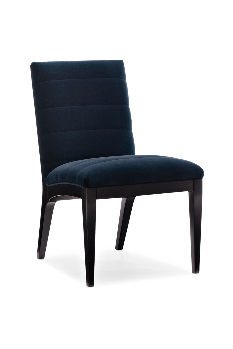 Ensemble de chaises latérales bleu à cannelures (2) | Caracole Edge | OROA.fr
