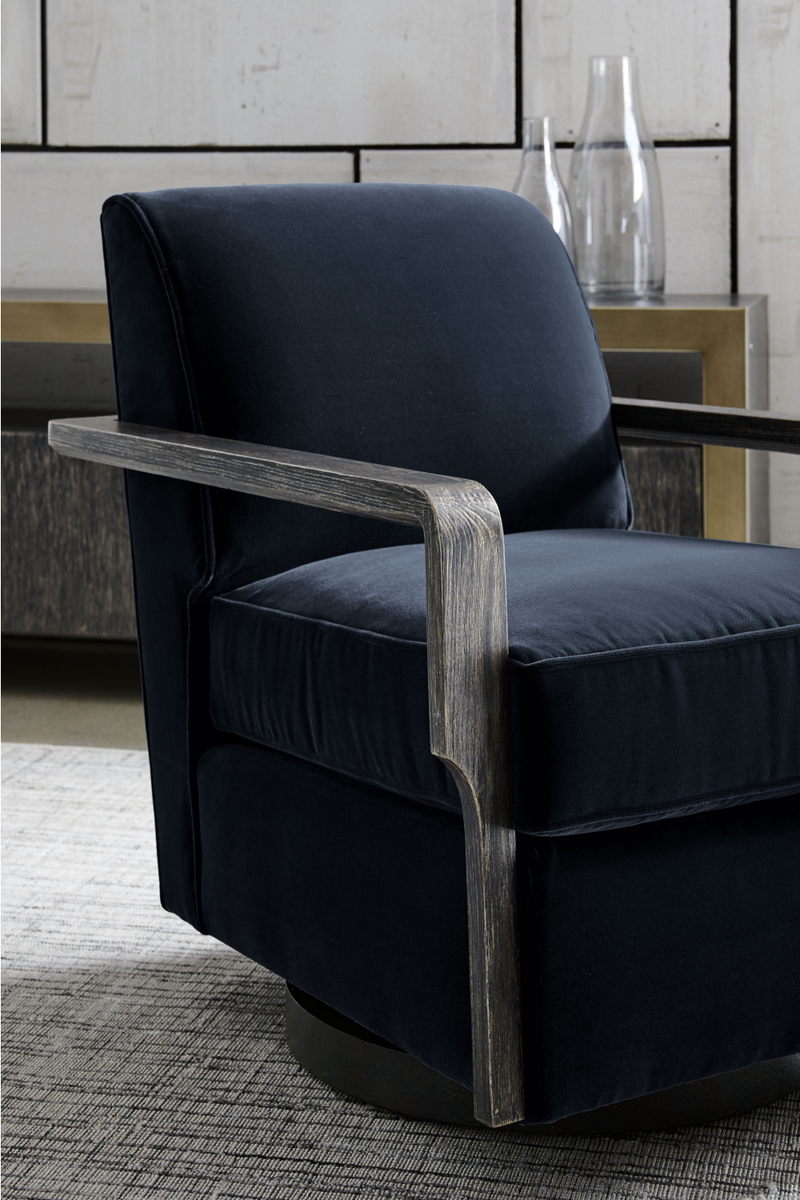 Fauteuil Pivotant Art Déco Noir | Caracole Rewind | OROA.fr