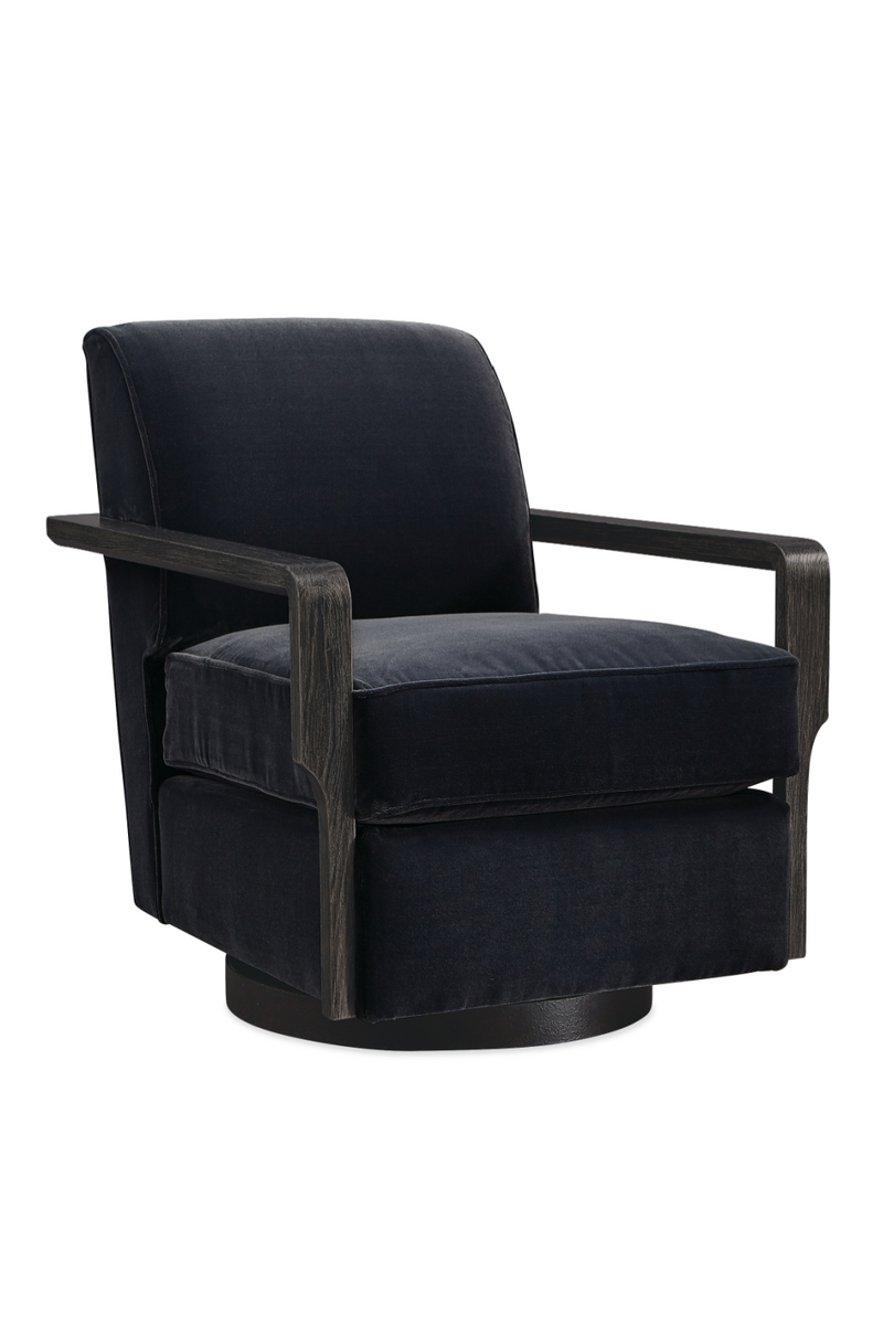 Fauteuil Pivotant Art Déco Noir | Caracole Rewind | OROA.fr