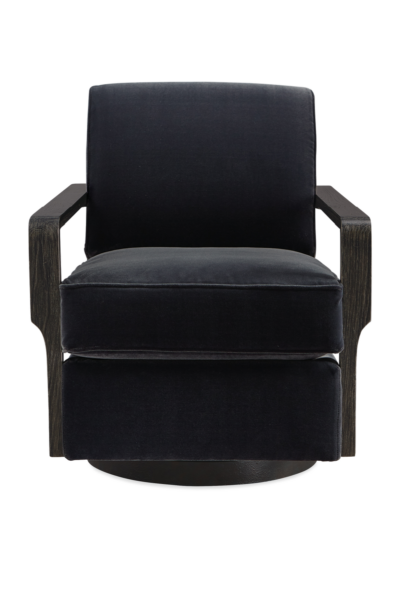 Fauteuil Pivotant Art Déco Noir | Caracole Rewind | OROA.fr