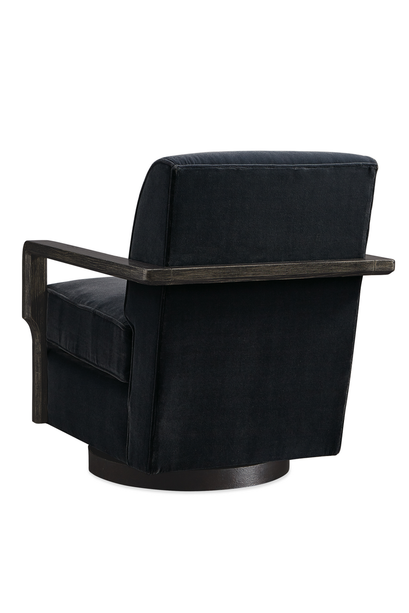 Fauteuil Pivotant Art Déco Noir | Caracole Rewind | OROA.fr