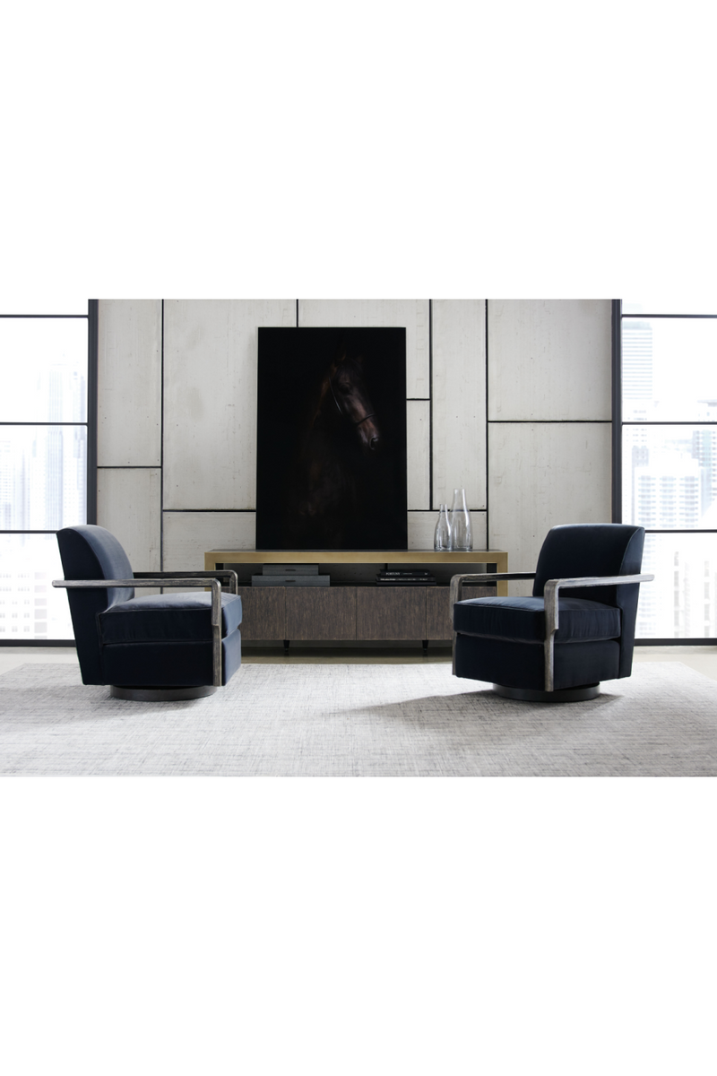 Fauteuil Pivotant Art Déco Noir | Caracole Rewind | OROA.fr