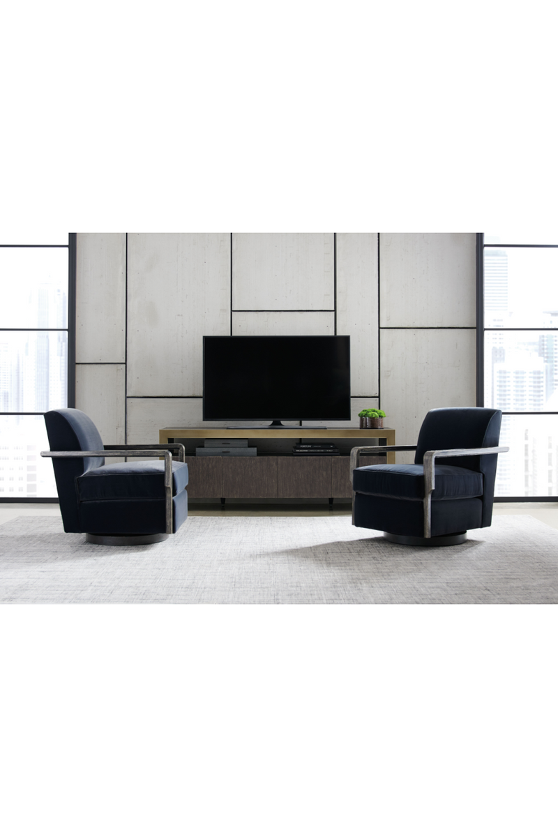 Fauteuil Pivotant Art Déco Noir | Caracole Rewind | OROA.fr