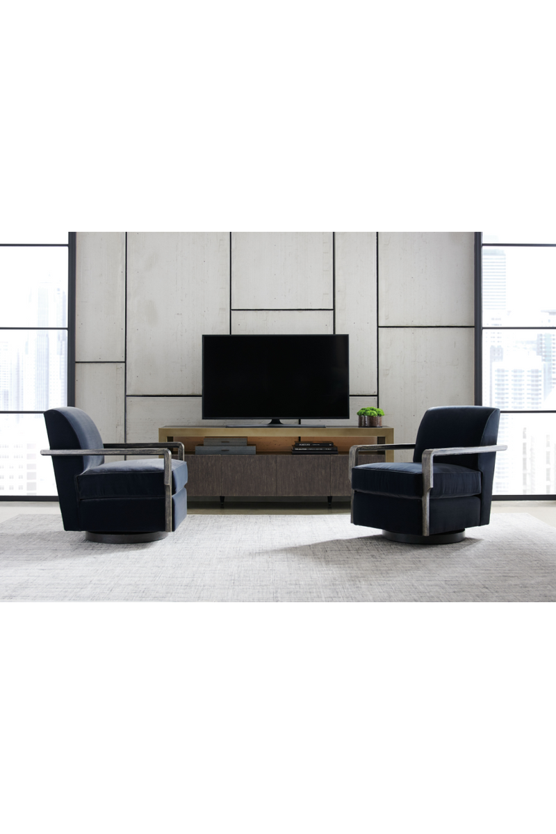 Fauteuil Pivotant Art Déco Noir | Caracole Rewind | OROA.fr