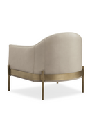 Taupe Leather Lounge Chair | Caracole Rebound | OROA