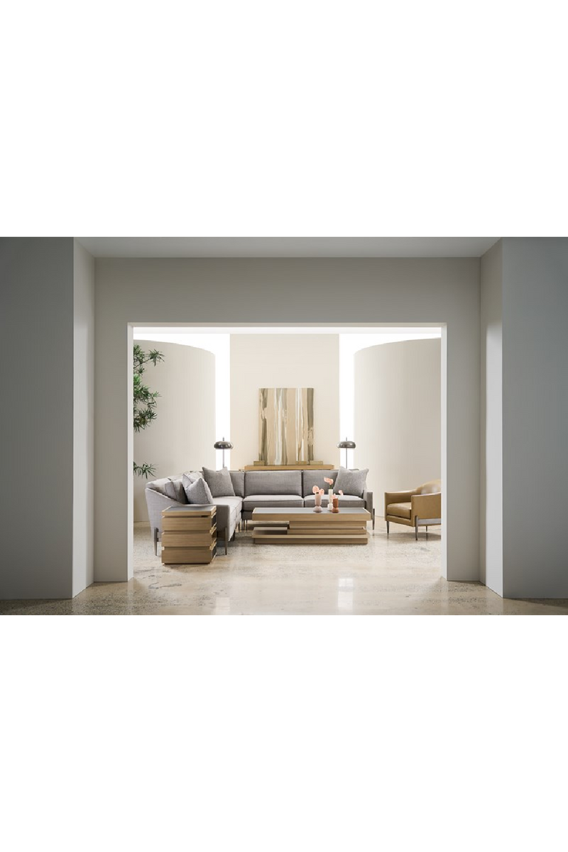 Fauteuil d’appoint en cuir brun | Caracole Rebound | OROA.fr