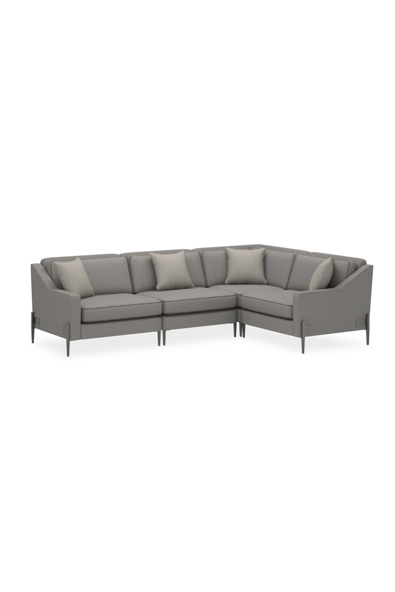Fauteuil Modulaire en Laine Mélangée Grise | Caracole Remix | OROA.fr