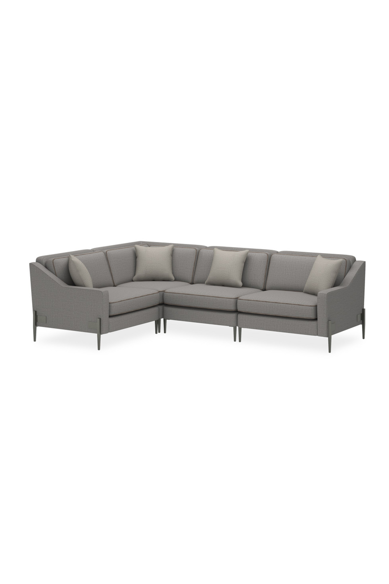 Fauteuil Modulaire en Laine Mélangée Grise | Caracole Remix | OROA.fr