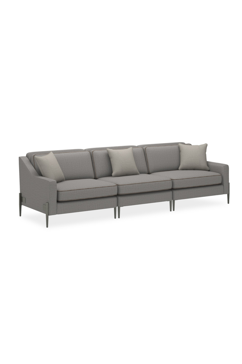 Fauteuil Modulaire en Laine Mélangée Grise | Caracole Remix | OROA.fr