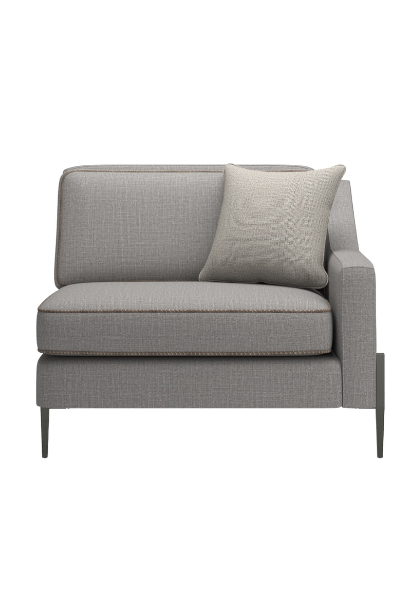 Fauteuil Modulaire en Laine Mélangée Grise | Caracole Remix | OROA.fr