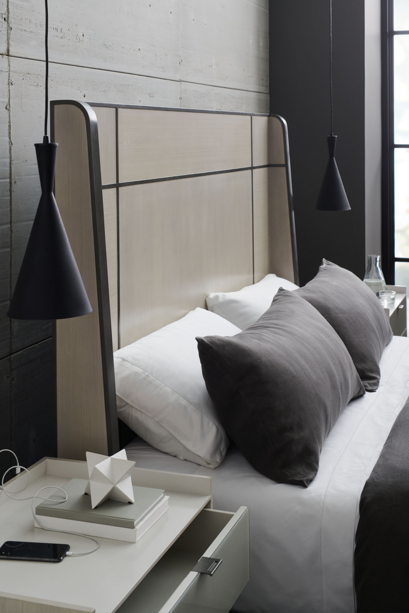 Lit moderne taupe | Caracole Repetition Wood | OROA.fr