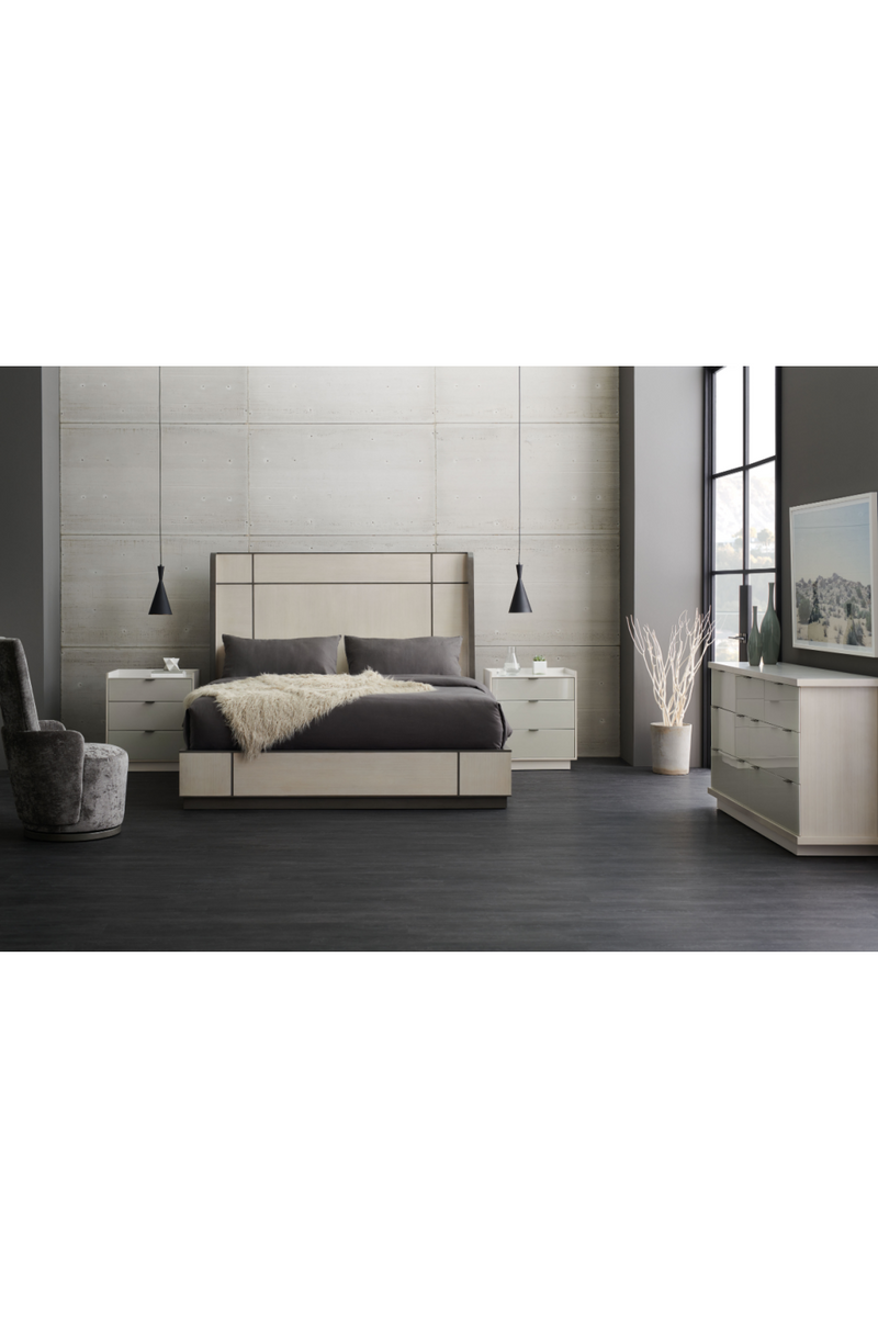 Lit moderne taupe | Caracole Repetition Wood | OROA.fr