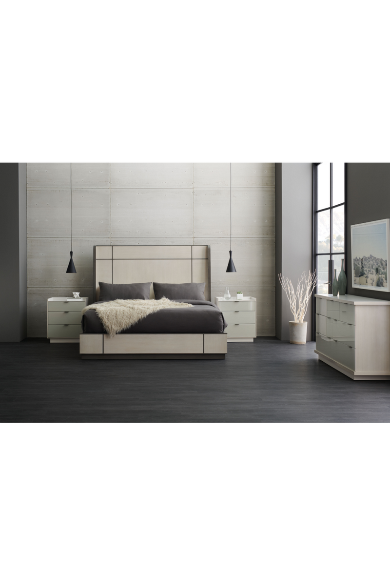 Lit moderne taupe | Caracole Repetition Wood | OROA.fr