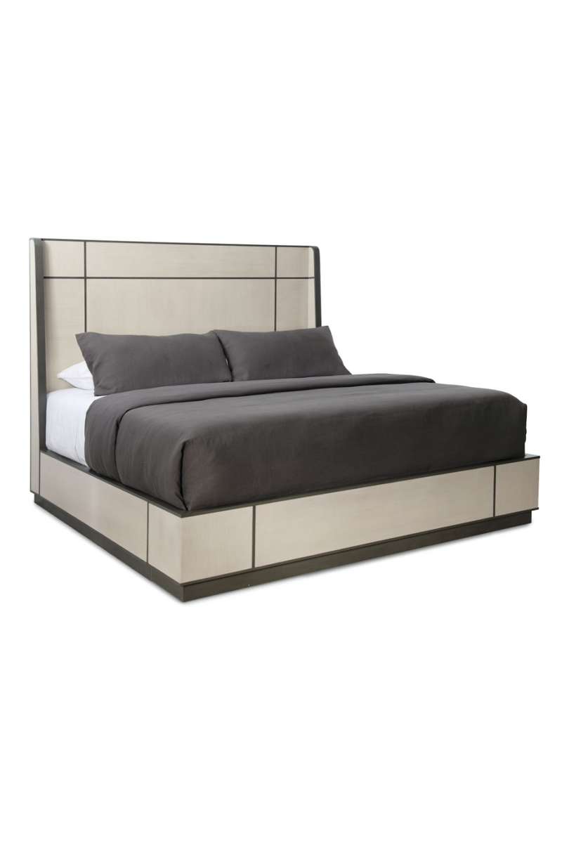 Lit moderne taupe | Caracole Repetition Wood | OROA.fr