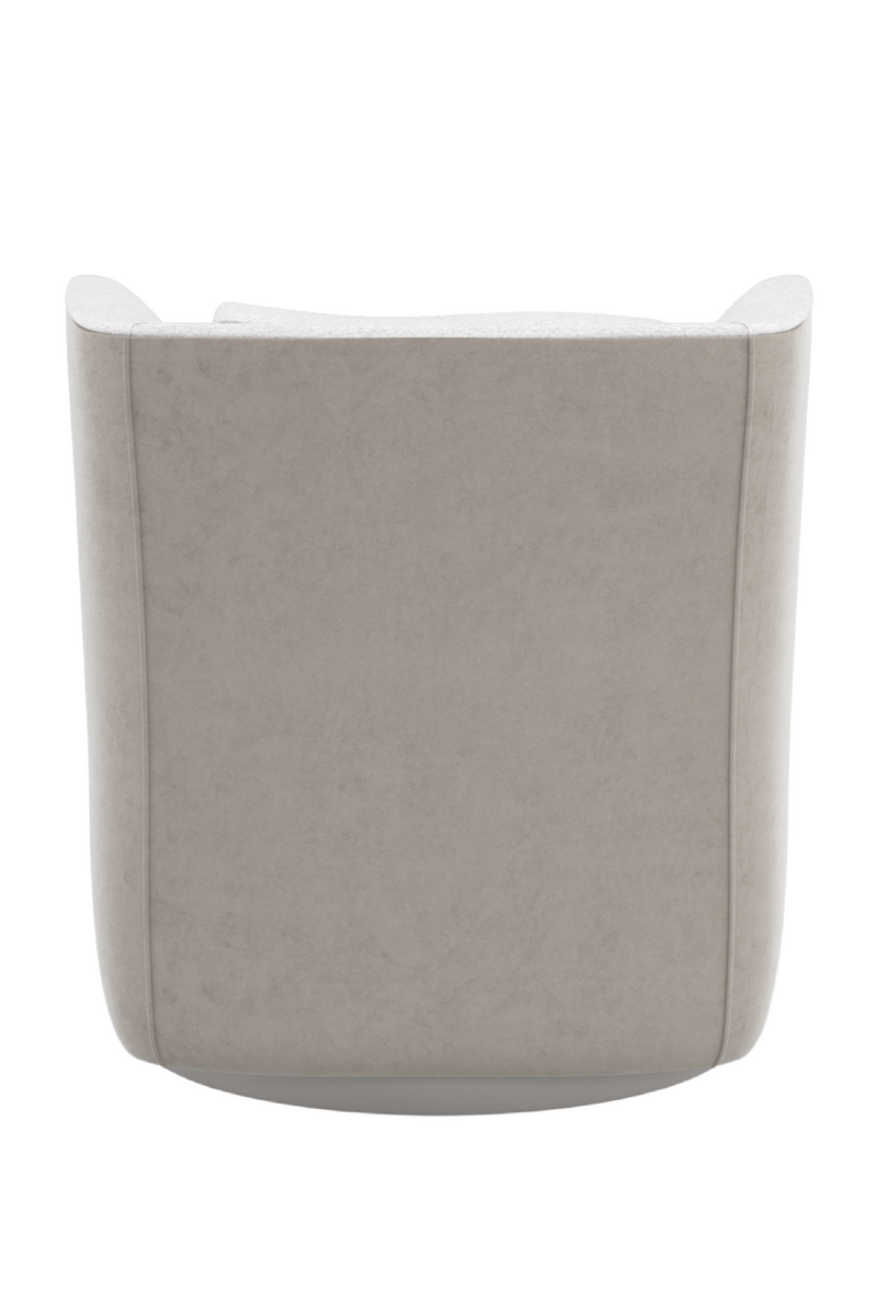 Fauteuil Pivotant en Bouclé Blanc | Caracole Seville | Oroa.fr