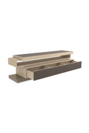 Meuble multimédia à 3 tiroirs en verre miroir | Caracole La Moda | OROA.fr