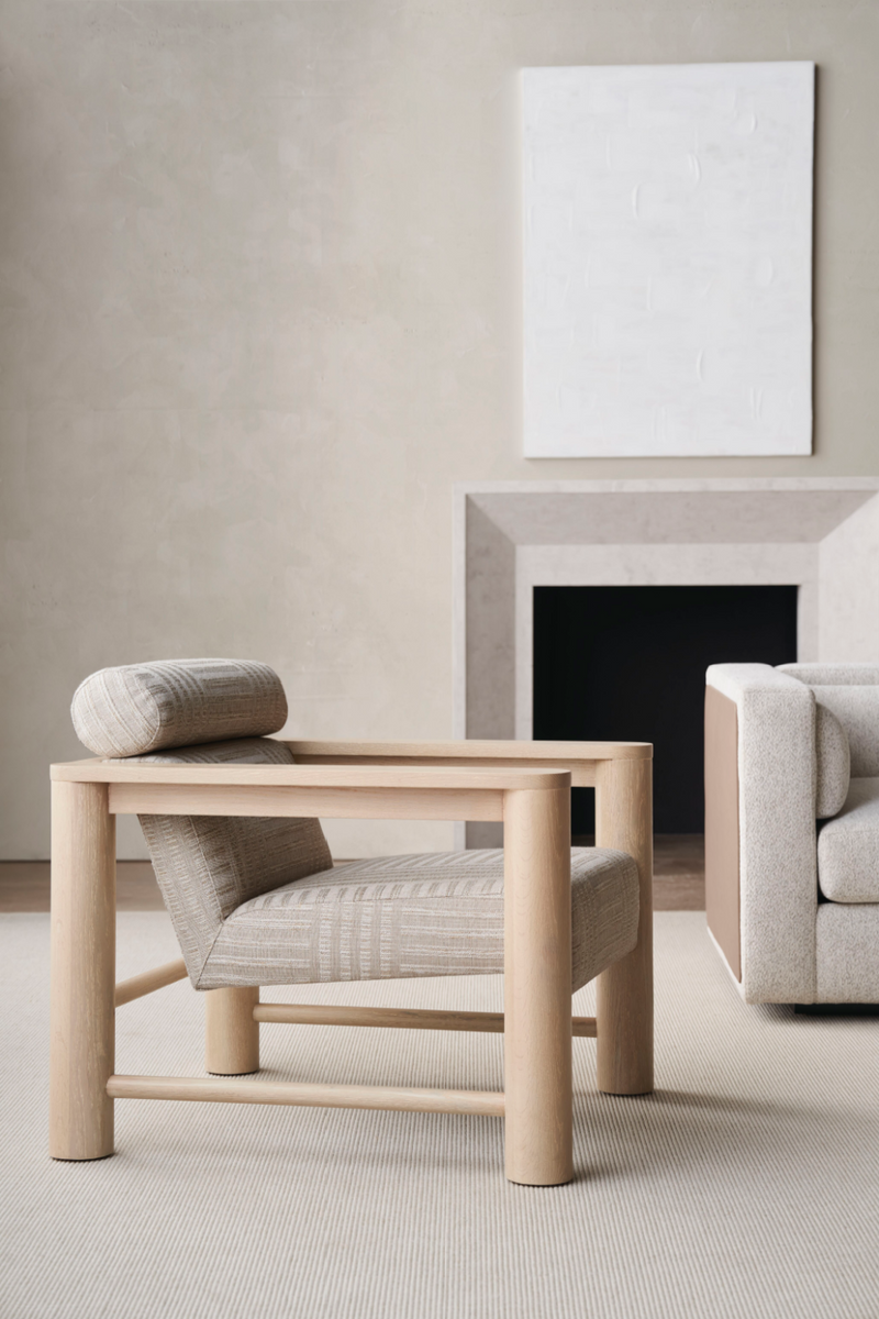 Fauteuil lounge à cadre en chêne | Caracole Unity | OROA.fr