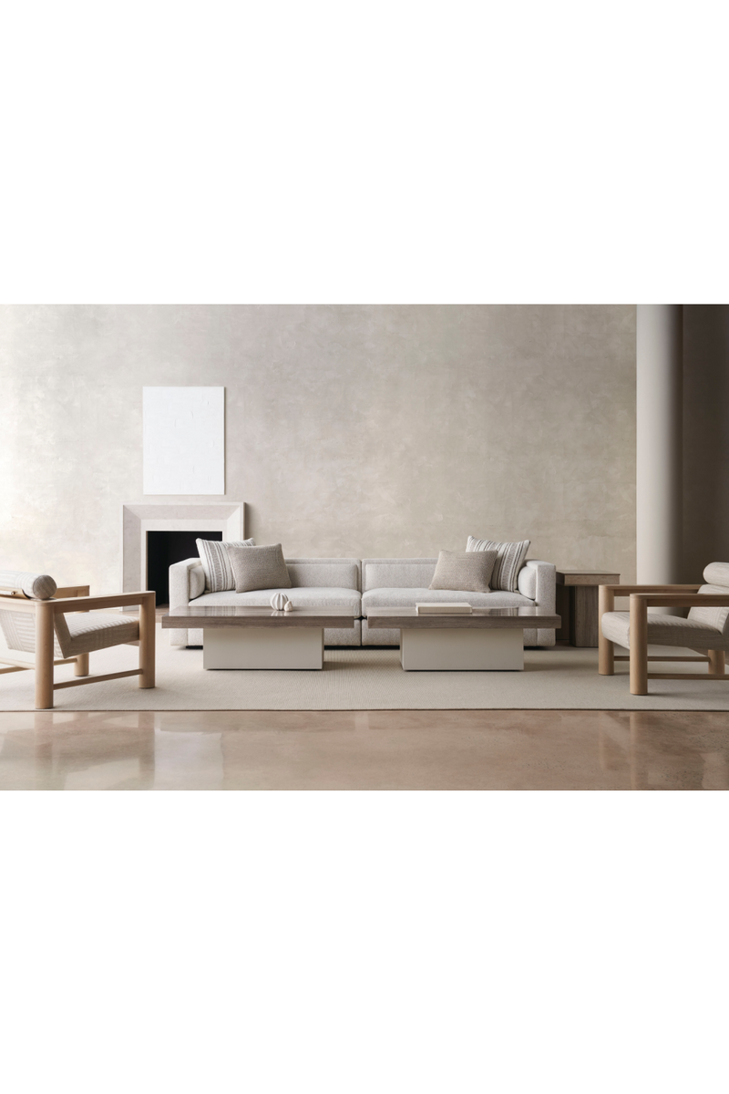 Fauteuil lounge à cadre en chêne | Caracole Unity | OROA.fr