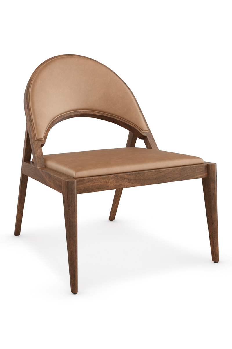 Fauteuil lounge en cuir marron | Caracole Rhythm | OROA.fr