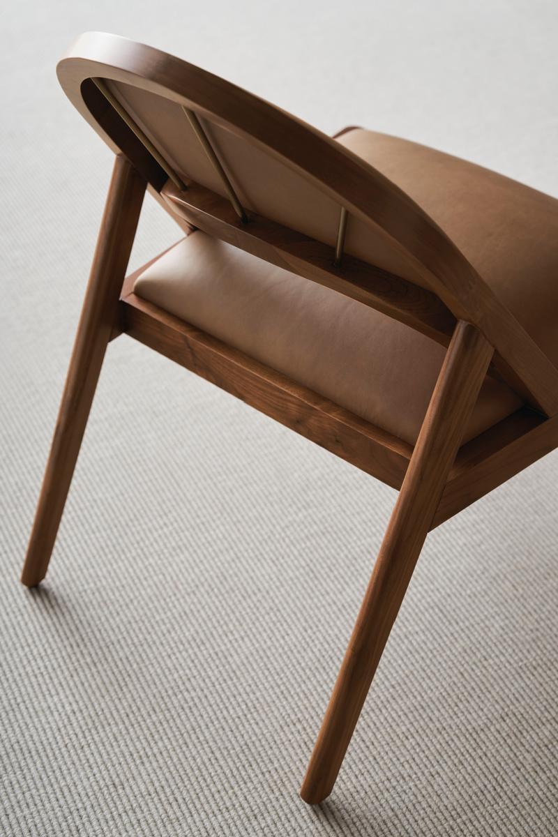 Fauteuil lounge en cuir marron | Caracole Rhythm | OROA.fr