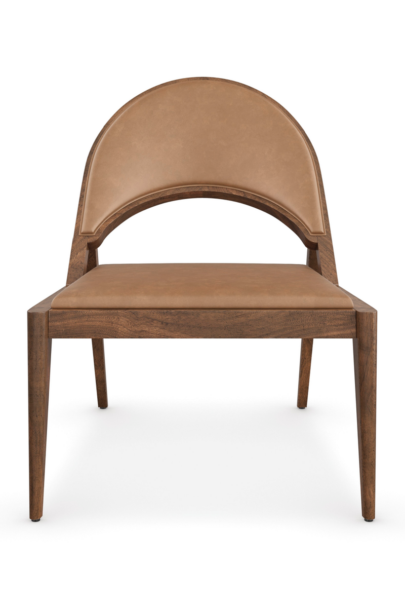 Fauteuil lounge en cuir marron | Caracole Rhythm | OROA.fr