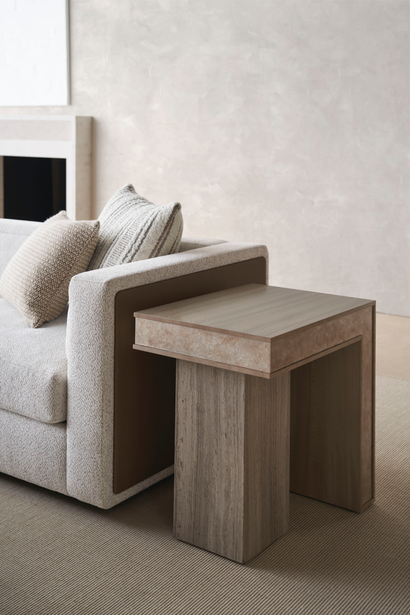 Canapé d’Angle Minimaliste Crème | Caracole Unity | OROA.fr