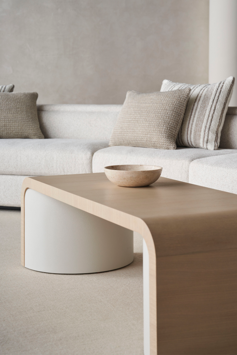 Canapé d’Angle Minimaliste Crème | Caracole Unity | OROA.fr