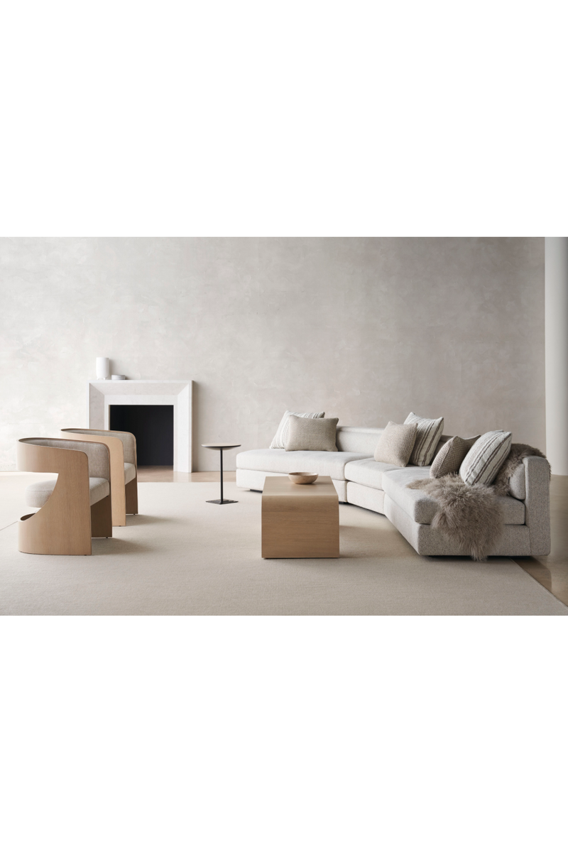 Canapé d’Angle Minimaliste Crème | Caracole Unity | OROA.fr