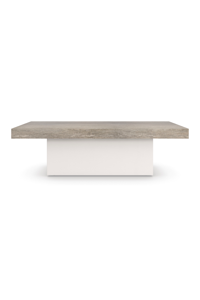 Table basse rectangulaire en travertin | Caracole Unity | Meubleluxe.fr