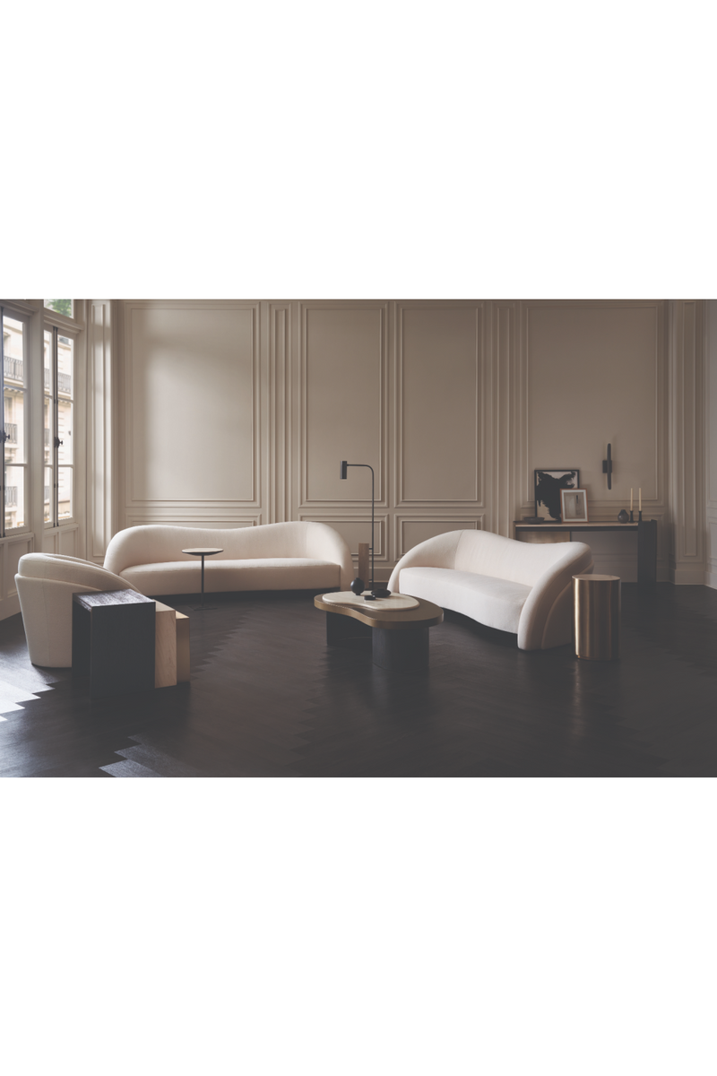 Bureau console incurvé en bois de chêne clair | Caracole Movement | Meubleluxe.fr