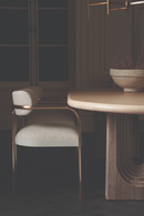 Table de salle à manger extensible en travertin | Caracole Emphasis | Meubleluxe.fr