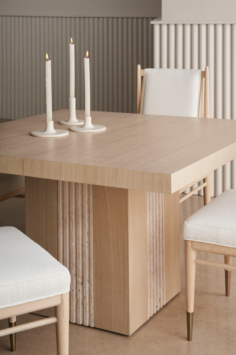 Chaise de Salle à Manger Bouclé Ivoire | Caracole Unity | OROA.fr