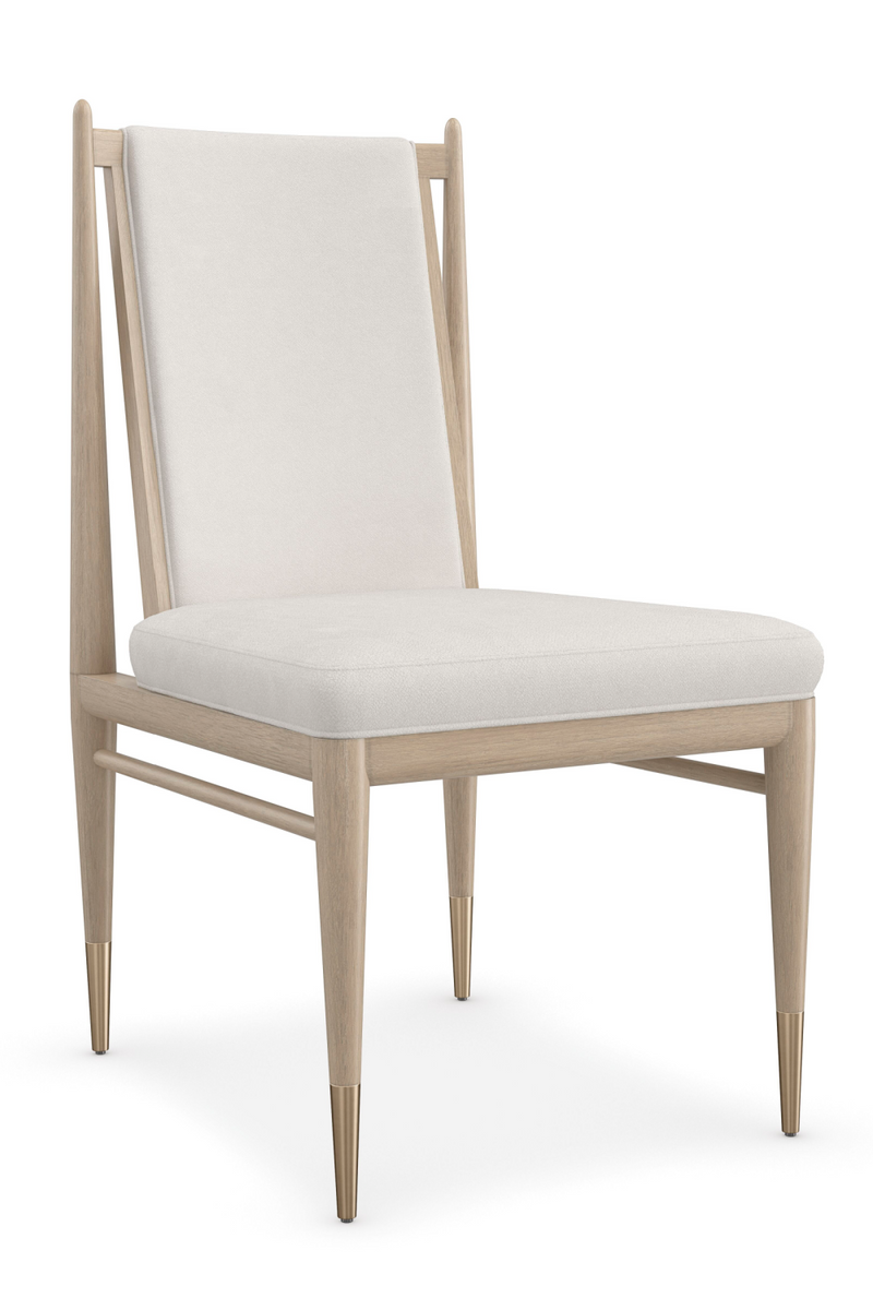 Chaise de Salle à Manger Bouclé Ivoire | Caracole Unity | OROA.fr