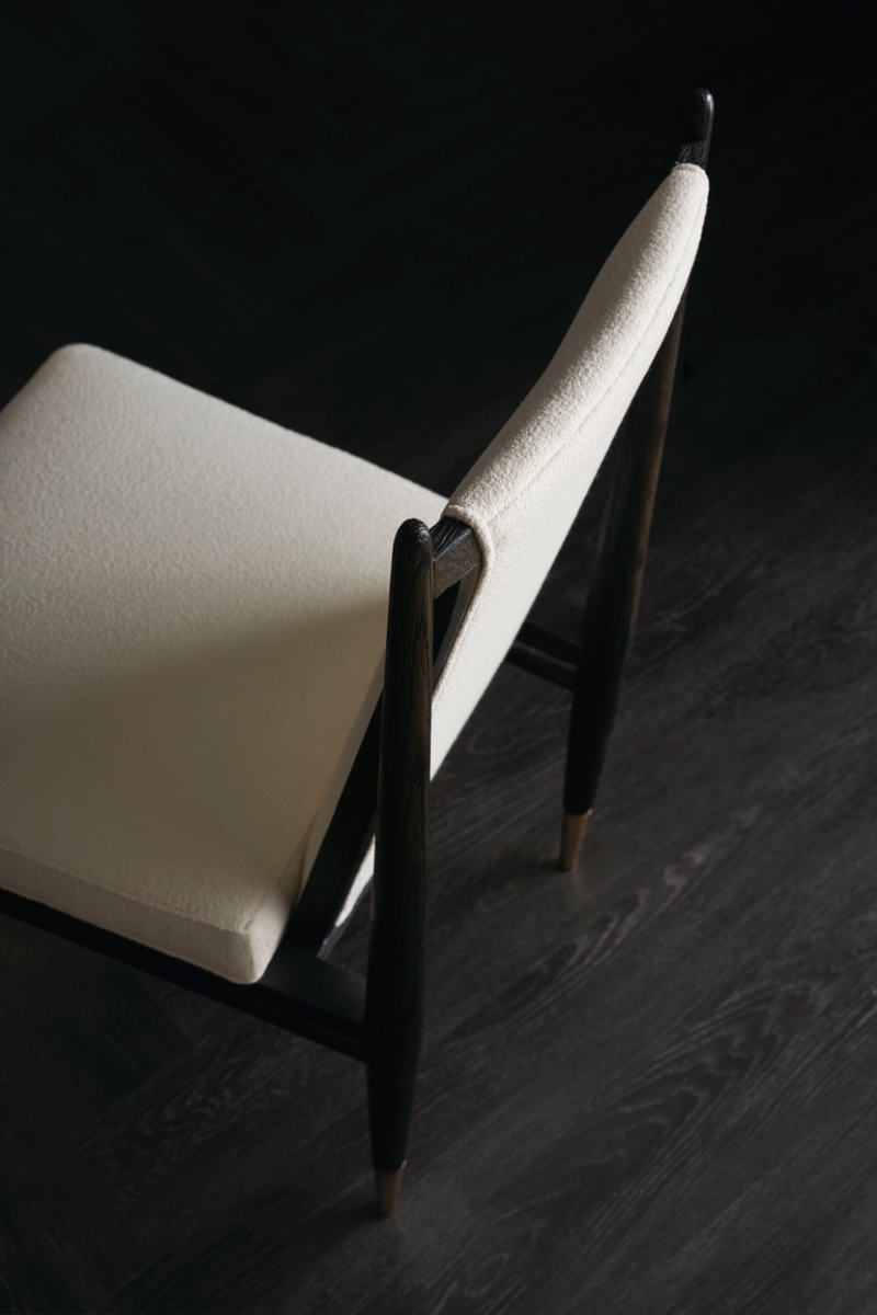 Chaise de Salle à Manger Bouclé Ivoire | Caracole Unity | OROA.fr