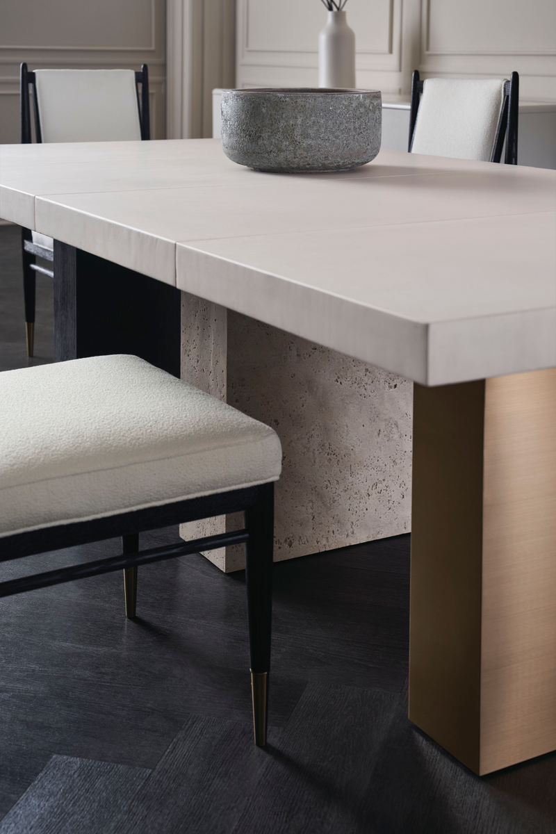 Chaise de Salle à Manger Bouclé Ivoire | Caracole Unity | OROA.fr