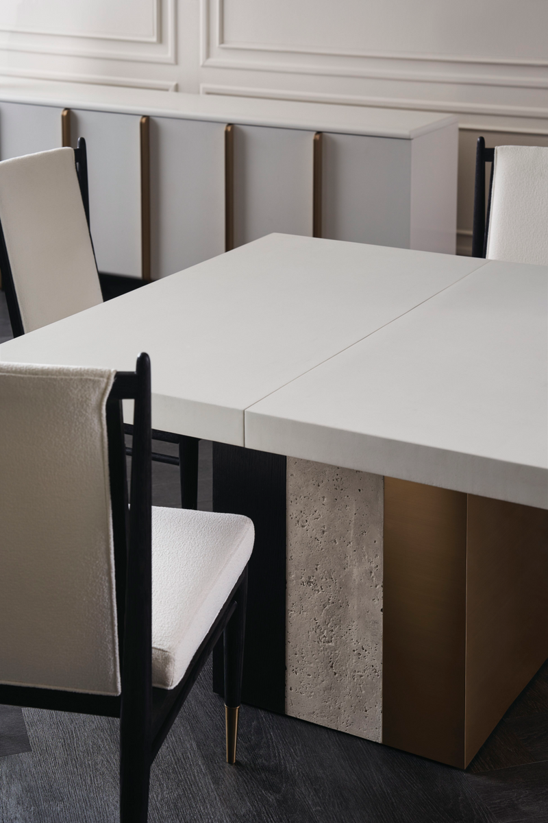 Chaise de Salle à Manger Bouclé Ivoire | Caracole Unity | OROA.fr