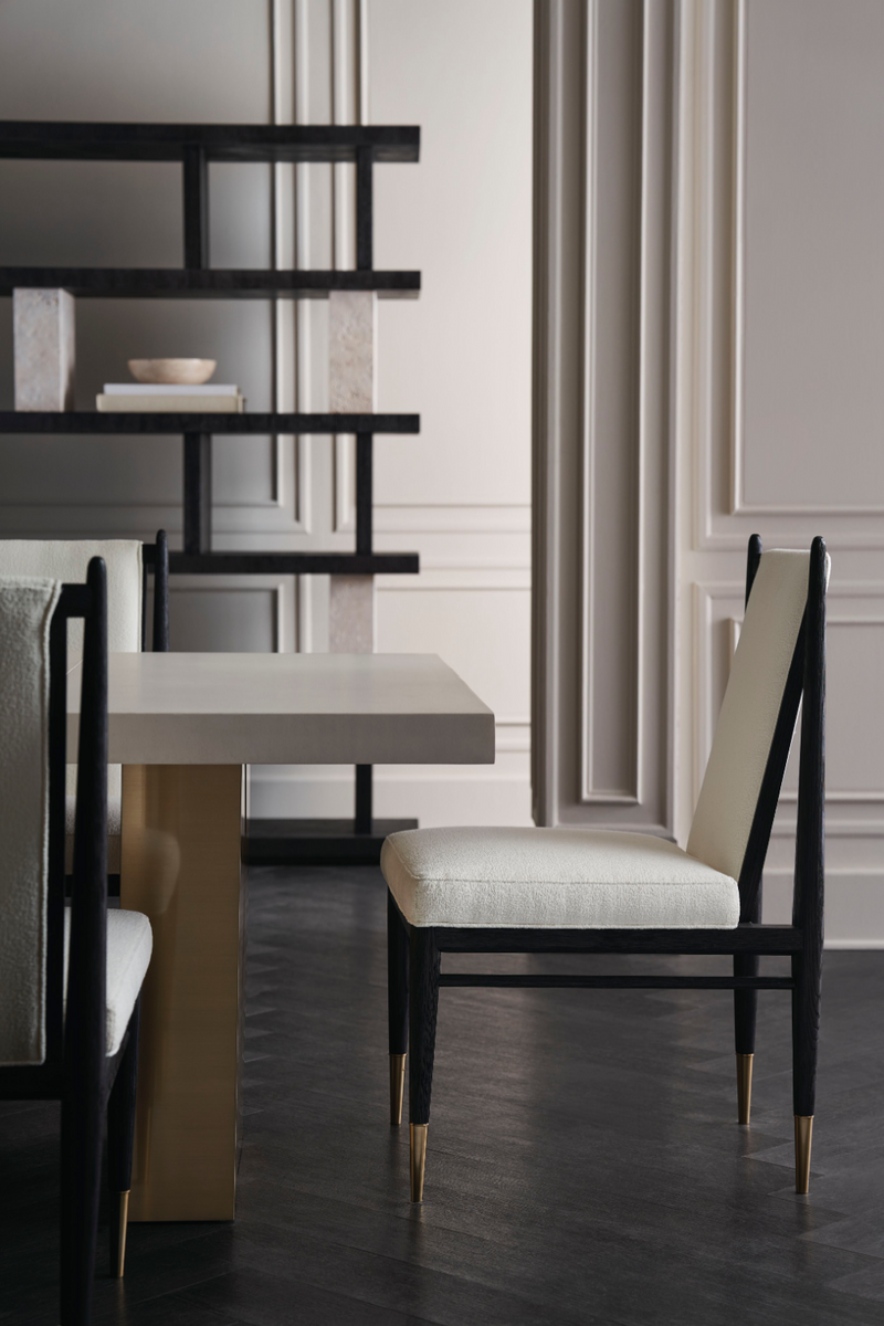 Chaise de Salle à Manger Bouclé Ivoire | Caracole Unity | OROA.fr