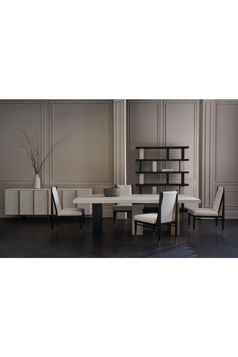 Chaise de Salle à Manger Bouclé Ivoire | Caracole Unity | OROA.fr