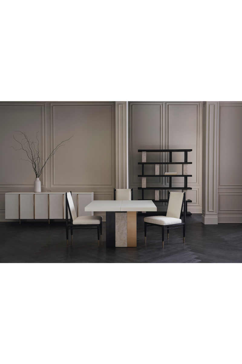 Chaise de Salle à Manger Bouclé Ivoire | Caracole Unity | OROA.fr