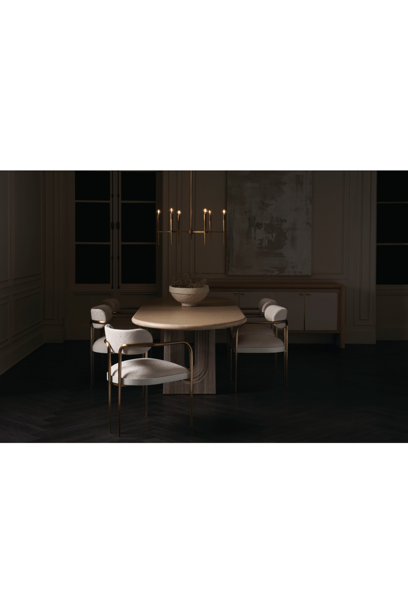 Chaise de salle à manger avec cadre en bronze | Caracole Emphasis | OROA.fr