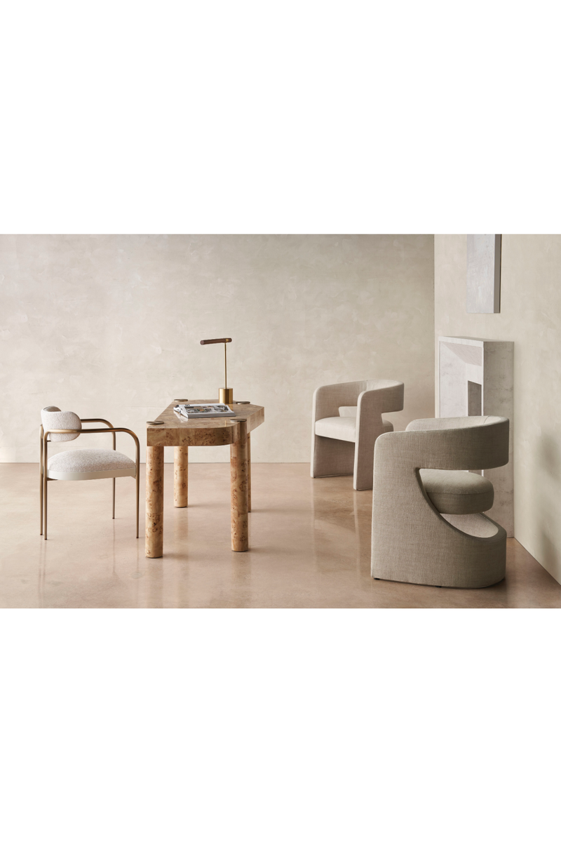 Chaise de salle à manger avec cadre en bronze | Caracole Emphasis | OROA.fr